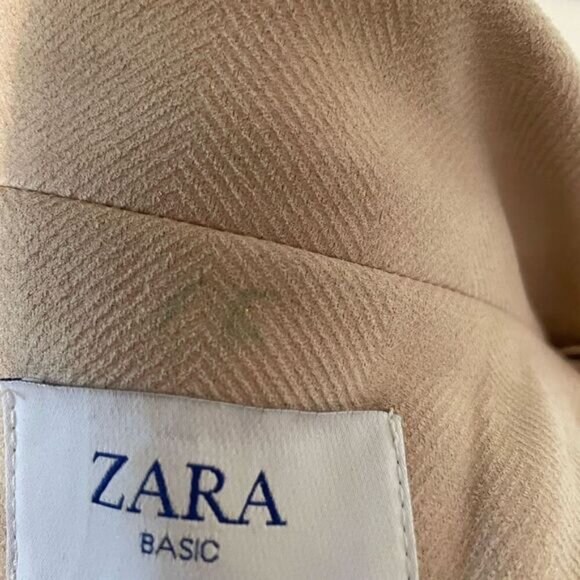 ZARA | tan/cream long coat M - Picture 11 of 11